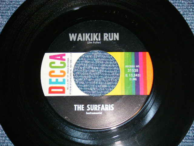 画像: The SURFARIS -  POINT PANIC / WAIKIKI RUN  ( MINT-/MINT- ) / 1963 US AMERICA ORIGINAL Used 7" Single