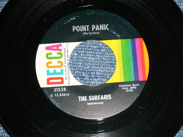 画像1: The SURFARIS -  POINT PANIC / WAIKIKI RUN  (Ex++/Ex++) / 1963 US AMERICA ORIGINAL Used 7" Single