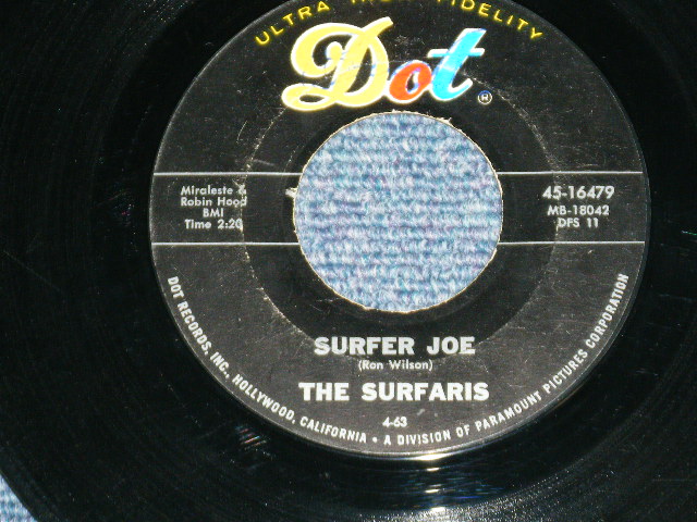 画像: The SURFARIS - WIPE OUT / SURFER JOE  (Ex++/Ex++) / 1963 US AMERICA ORIGINAL Used 7" Single