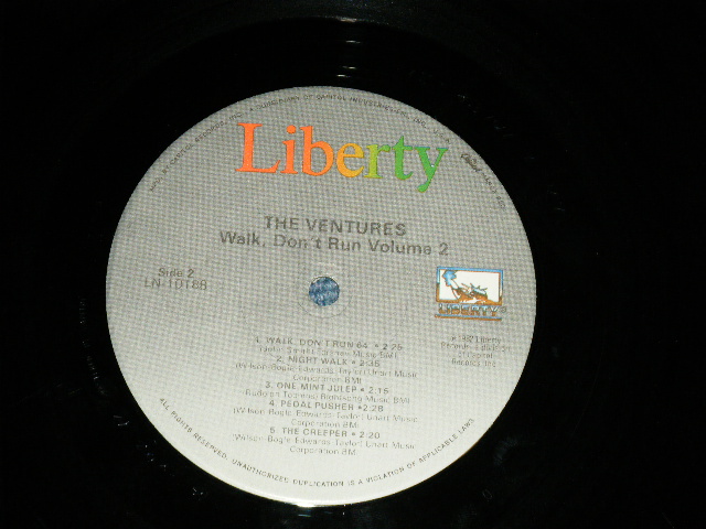 画像: THE VENTURES - WALK DON'T RUN VOL.2 ( Ex++/Ex+++  / 1982 US AMERICA REISSUE "10 TRACKS Version"  Used   LP 