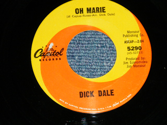 画像: DICK DALE -  WHO CAN HE BE : OH MARIE  ( SURF VOCAL )  ( Ex++/Ex++ ) / 1964 US AMERICA ORIGINAL Used 7" Single