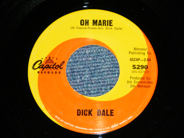 画像: DICK DALE -  WHO CAN HE BE : OH MARIE  ( SURF VOCAL )  ( Ex++/Ex++ ) / 1964 US AMERICA ORIGINAL Used 7" Single