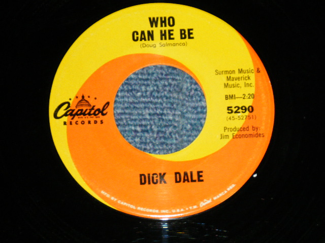 画像: DICK DALE -  WHO CAN HE BE : OH MARIE  ( SURF VOCAL )  (MINT-/MINT- ) / 1964 US AMERICA ORIGINAL Used 7" Single