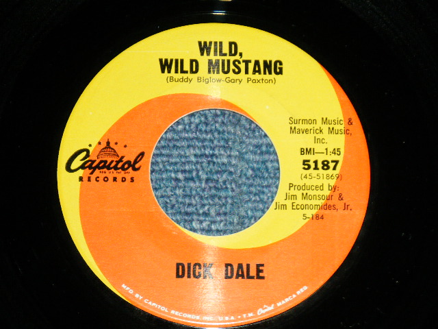 画像: DICK DALE -  WILD,WILD MUSTANG : GRUDGE RUN  ( GARY PAXTON Works / HOT ROD  VOCAL )  ( Ex+++/Ex+++ ) / 1964 US AMERICA ORIGINAL Used 7" Single