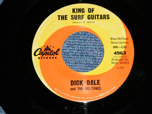 画像: DICK DALE and THE DEL-TONES -  HAVA NAGILA : KING OF THE SURF GUITAR  ( Ex+++/Ex+++ ) / 1963 US AMERICA ORIGINAL Used 7" Single