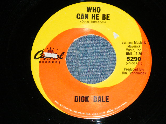 画像1: DICK DALE -  WHO CAN HE BE : OH MARIE  ( SURF VOCAL )  ( Ex++/Ex++ ) / 1964 US AMERICA ORIGINAL Used 7" Single