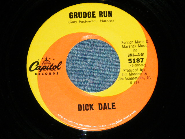 画像: DICK DALE -  WILD,WILD MUSTANG : GRUDGE RUN  ( GARY PAXTON Works / HOT ROD  VOCAL )  ( Ex+++/Ex+++ ) / 1964 US AMERICA ORIGINAL Used 7" Single