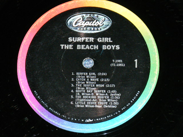 画像: The BEACH BOYS - SURFER GIRL ( Matrix Numbe　G-7/F-7 )( Ex/Ex- Looks:VG+++) / 1963 US AMERICA ORIGINAL  Used LP