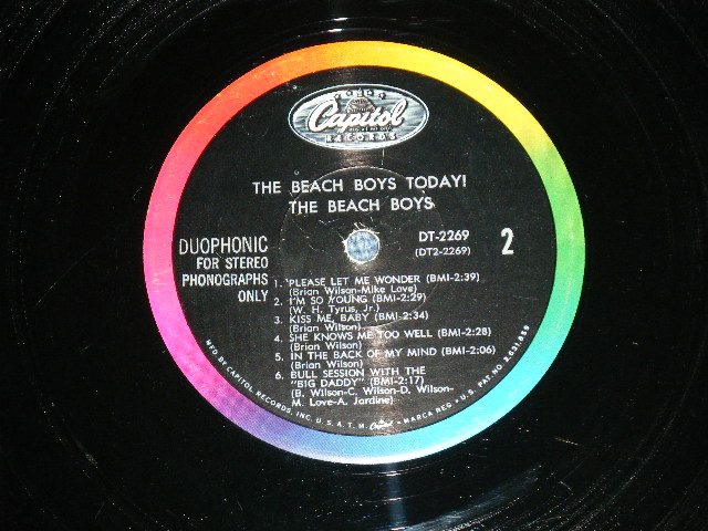 画像: The BEACH BOYS - THE BEACH BOYS TODAY (Matrix #  A-2/B-2)  ( Ex++/ Ex++ ) / 1965 US AMERICA ORIGINAL "DUOPHONIC STEREO" Used  LP
