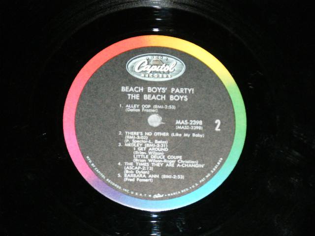 画像: The BEACH BOYS - BEACH BOYS' PARTY!  with "FAN PICS" ( Matrix # F-9/F-11)  ( Ex / Ex++) / 1965 US AMERICA ORIGINALMONO Used LP