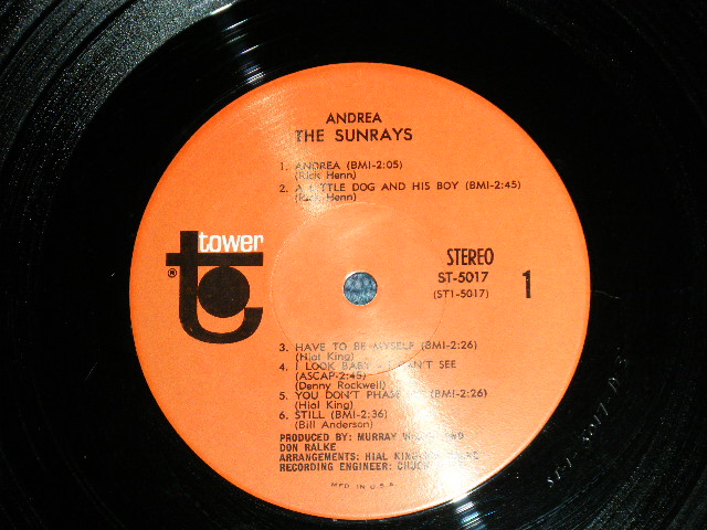 画像: The SUNRAYS - ANDREA  ( Ex+/Ex+++ Looks:Ex++) / 1966 US AMERICA ORIGINAL STEREO  Used  LP
