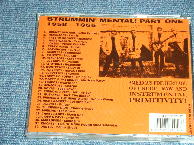 画像: V.A. OMNIBUS - STRUMMIN' MENTAL! PART ONE : RAW,RARE,AND ROCKIN' INSTRUMENTALS 1958-1965 ( Ex+++/MINT)  / 1999  GERMANY GERMAN  ORIGINAL Used  CD 