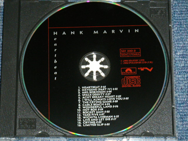 画像: HANK MARVIN ( of The SHADOWS ) -  HEARTBEAT (NEW)  / 1993 UK ENGLAND " BRAND NEW" CD 