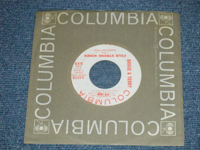 画像: BRUCE and TERRY (BRUCE JOHNSTON & TERRY MELCHER Works)  -  RAINYING IN MY HEART : FOUR STRONG WIND   ( MINT/MINT )  / 1965 US AMERICA ORIGINAL "WHITE LABEL PROMO" Used 7" Single