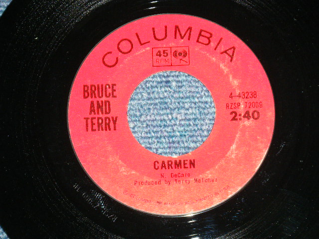 画像: BRUCE and TERRY (BRUCE JOHNSTON & TERRY MELCHER Works)  -  I LOVE YOU MODEL "T" : CARMEN  ( MINT/MINT )  / 1965 US AMERICA ORIGINAL "With COMPANY SLEEVE "  Used  7"SINGLE 