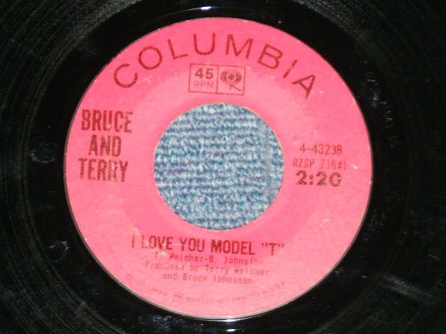 画像1: BRUCE and TERRY (BRUCE JOHNSTON & TERRY MELCHER Works)  -  I LOVE YOU MODEL "T" : CARMEN  ( Ex+++/Ex+++ : PROMO SEAL  )  / 1965 US AMERICA ORIGINAL "With PROMO SEAL" Used  7"SINGLE 