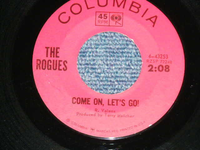 画像: The ROGUES  (BRUCE JOHNSTON & TERRY MELCHER Works)  -  COME ON LET'S GO : REGER'S REEF Pt.2 ( MINT-  Looks : Ex+++/MINT-  Looks: Ex+++)  / 1965 US AMERICA ORIGINAL Used 7" Single