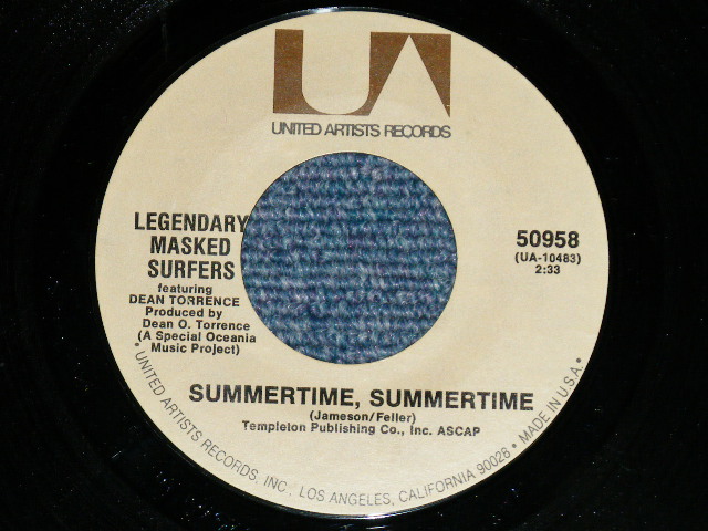 画像: LEGENDARY MASKED SURFERS (JAN & DEAN) - SUMMERTIME,SUMMERTIME  ( MINT-/MINT-) / 1972 US AMERICA ORIGINAL "PROMO ONLY SAME FLIP"  Used 7"SINGLE 