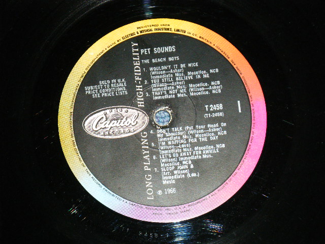 画像: The BEACH BOYS - PET SOUNDS ( Ex+++,Ex/Ex+++, Ex+ ) / 1966 UK ENGLAND ORIGINAL MONO Used LP