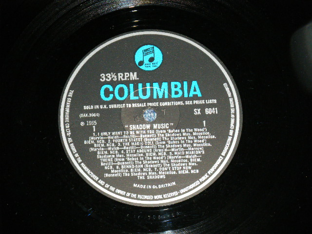 画像: THE SHADOWS - SHADOW MUSIC (Matrix # 1/2G ) ( Ex++/MINT-  ) / 1966 UK ENGLAND ORIGINAL "BLUE Columbia " Label MONO LP 