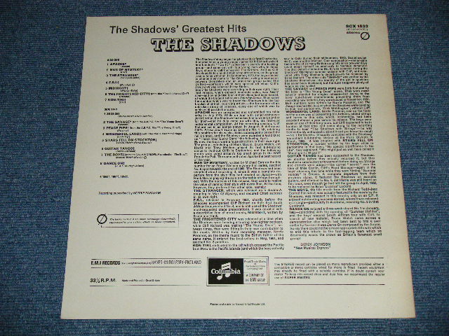 画像: THE SHADOWS - THE SHADOWS' GREATEST HITS  ( MINT-/MINT-) / 1970's UK ENGLAND REISSUE "WHITE Columbia & 2 EMI" Label Used  LP 