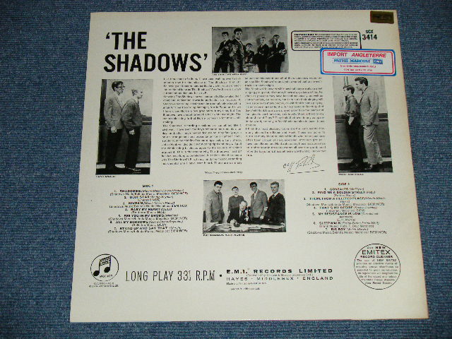 画像: THE SHADOWS - THE SHADOWS   ( MINT-, Ex++/MINT-) / 1970's UK ENGLAND REISSUE "WHITE Columbia & 2 EMI" Label Used  LP 