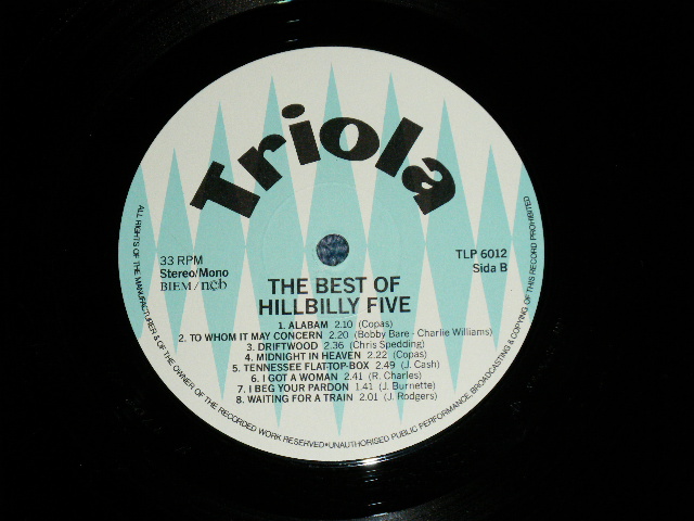 画像: HILBILLY FIVE - WAITING FOR A TRAIN  ( Ex+++/MINT- ) / 1987   SWEDEN ORIGINAL Used LP 