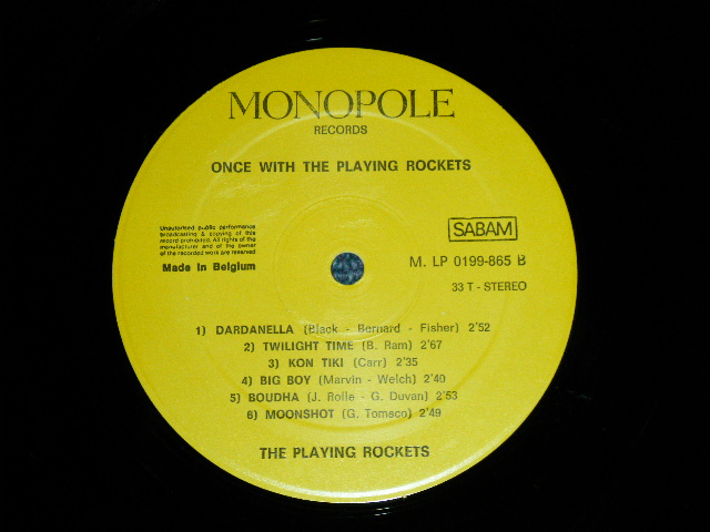 画像: The PLAYING ROCKTS - ONCE WITH THE PLAYING ROCKTS ( Ex+++/MINT- ) / 1970's  BELGIUM ORIGINAL Used LP