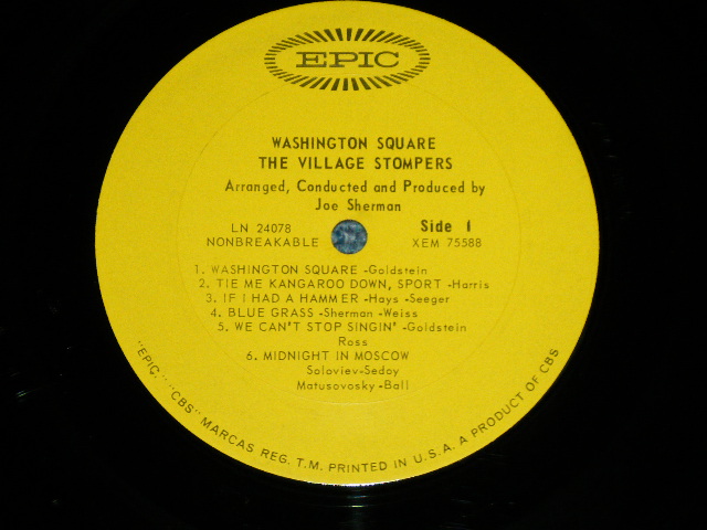 画像: The VILLAGE STOMPERS - WASHINGTON SQUARE ( Ex++/Ex++ ) / 1963 US AMERICA ORIGINAL MONO Used LP 