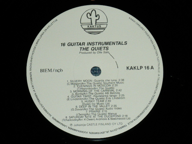 画像: The QUIETS - 16 GUITAR INSTRUMENTALS (Ex+++/MINT-) / 1987 FINLAND ORIGINAL Used LP 