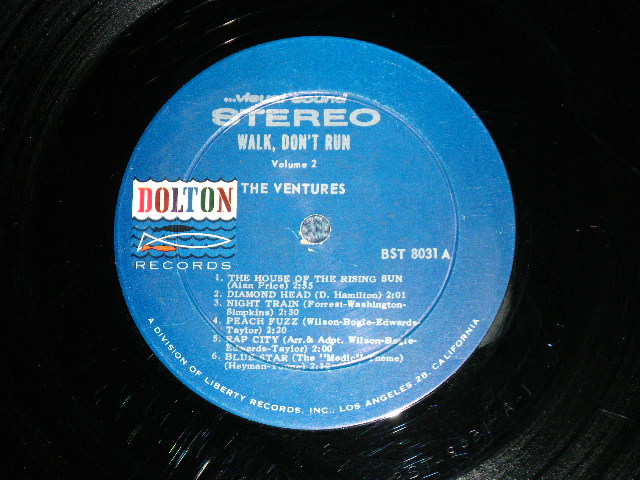 画像: THE VENTURES - WALK DON'T RUN VOL.2 : SWEAT SIRT Version (Matrix # BST-8031-A-1/ BST-8031-B-1 ) ( Ex-/Ex++ Looks:Ex+ )   / 1964 US AMERICA ORIGINAL "DARK BLUE with SILVER PRINT Label" STEREO Used LP 