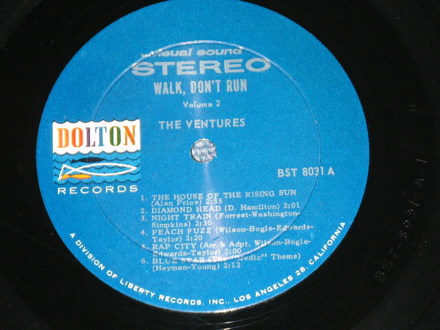 画像: THE VENTURES - WALK DON'T RUN VOL.2 : SWEAT SIRT Version (Matrix #A) BST-8031 2 SIDE-1  B) BST-8031-2 SIDE-2) (Ex++, Ex/Ex++, Ex+ WOBC, EDSP) / 1964 US AMERICA ORIGINAL "DARK BLUE with SILVER PRINT Label" STEREO Used LP 