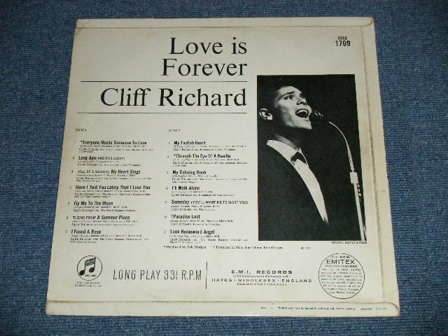 画像: CLIFF RICHARD With THE SHADOWS - LOVE IS FOREVER ( Ex++/Ex+++ ) / 1965 UK ORIGINAL "BLUE Columbia" Label MONO Used  LP 