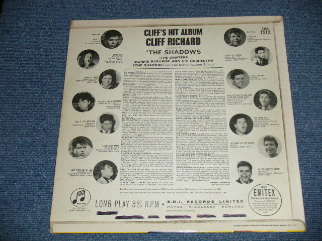 画像: CLIFF RICHARD with THE SHADOWS & THE DRIFTERS - CLIFF'S HIT ALBUM ( Ex+++,Ex/Ex+++ ) / 1963  UK ORIGINAL 1st Press "BLUE Columbia Label" Used  MONO LP 