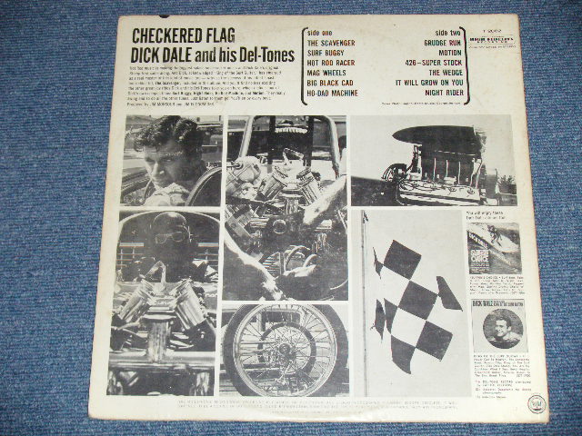 画像: DICK DALE & HIS DEL-TONES -  CHECKERED FLAG  ( Ex+/Ex+  Looks:Ex- )  / 1963 US AMERICA ORIGINAL MONO Used LP  