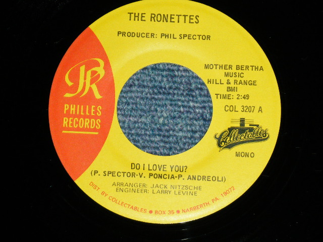 画像: THE RONETTES -  DO, I LOVE YOU : CHAPEL OF LOVE  ( MINT-/MINT-) / 1980's US AMERICA REISSUE Used 7" Single 