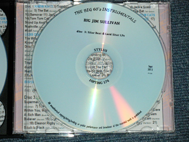 画像: V.A. OMNIBUS ( CREW KATS,TOM CATS,NASHVILLE FIVE,OTHER TWO,JOE LOSS ORCH,CHARLES BLACKWELL ORCH., LORD SITAR,+ more )  BIG JIM SULLIVAN : THOSE BIG 60's INSTRUMENTALS : 3 CD-R'S SET ( NEW ) /  201 EU  Brand New 3-CD-R