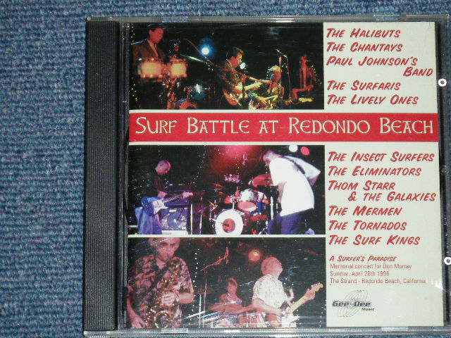 画像1: V.A OMNIBUS (HALIBUTS,CHANTAYS,PAUL JOHNSON'S BAND,SURFARIS,LIVELY ONES,INSECT SURFERS,ELIMINATORS,THOM STARR & The GALAXIES,MERMEN,TORNADOS,SURF KINGS ) - SURF BATTLE AT REDONDO BEACH ( NEW )   / 2000 GERMANY ORIGINAL  "BRAND NEW"   CD