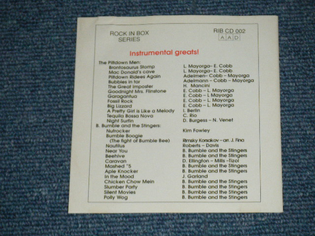 画像: PILTDOWN MEN / B.BUMBLE & The STINGERS ( All Songs Plays DRUMER : EARL PARMER ) - INSTRUMENTAL GREATS! ( Ex++/MINT)  / 1994? HUNGARY ORIGINAL Used  CD