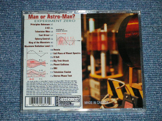 画像: MAN OR ASTRO-MAN  - EXPERIMENT ZERO  (SEALED)  / 1996 US AMERICA ORIGINAL "BRAND NEW SEALED"  CD
