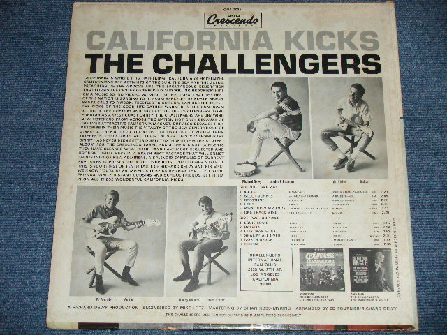 画像: THE CHALLENGERS  - CALIFORNIA KICKS ( Ex/Ex++ )  / 1966 US AMERICA ORIGINAL STEREO Used LP 