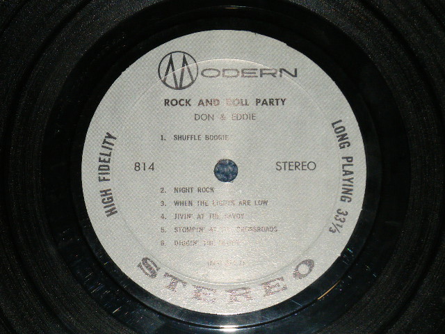 画像: DON & EDDIE - ROCK AND ROLL PARTY  ( Ex/Ex+++ ) / 1963  US AMERICA  ORIGINAL STEREO  Used LP 