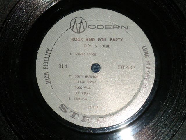 画像: DON & EDDIE - ROCK AND ROLL PARTY  ( Ex/Ex+++ ) / 1963  US AMERICA  ORIGINAL STEREO  Used LP 
