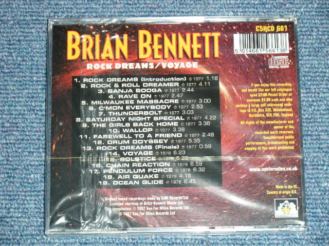 画像: BRIAN BENNETT ( of THE SHADOWS ) - ROCK DREAMS+VOYAGE ( SEALED )  / 1997 UK ENGLAND ORIGINAL "BRAND NEW SEALED"  CD 