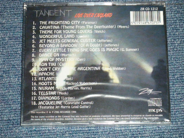 画像: TANGENT With JET HARRIS & ALAN JONES ( of  The SHADOWS ) - LIVE OVER ENGLAND  ( SEALED )  / 1996  UK ENGLAND ORIGINAL  "BRAND NEW SEALED"  CD 