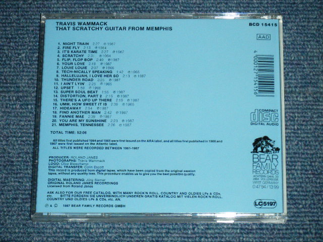 画像: TRAVIS WAMMACK - THAT SCRATCHY GUITAR FROM MEMPHIS ( NEW )  / 2003 GERMAN  ORIGINAL "BRAND NEW" CD