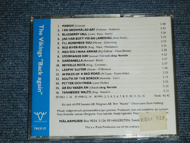 画像: THE VIKINGS - BACK AGAIN 1961-1991 ( MINT-/MINT) / 1991 SWEDEN ORIGINAL Used CD