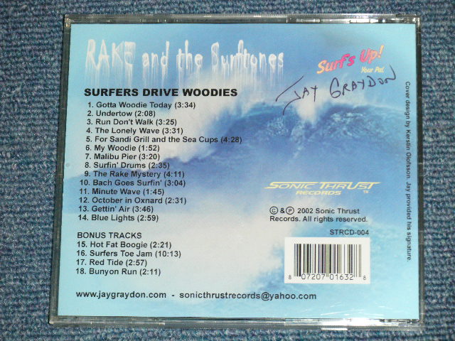 画像: RAKE and the SURFTONES ( JAY GRAYDON  Works ) - SURFERS DRIVE WOODIES (MINT-/MINT) /  2002 US AMERICA ORIGINAL Used  CD
