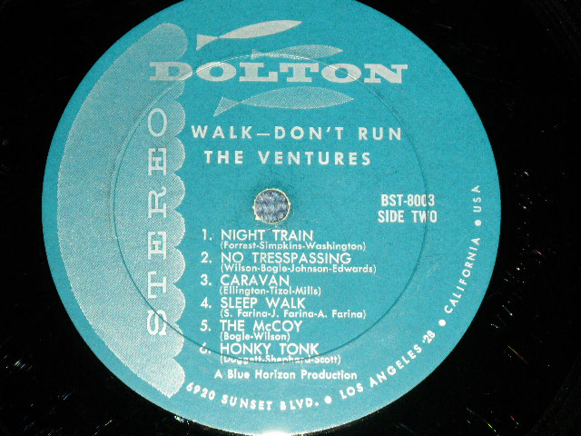 画像: THE VENTURES - WALK DON'T RUN (Ex/Ex+ Looks:Ex-) / 1962? US AMERICA 3rd Press "DARK BLUE with SILVER Print Label" STEREO Used LP 