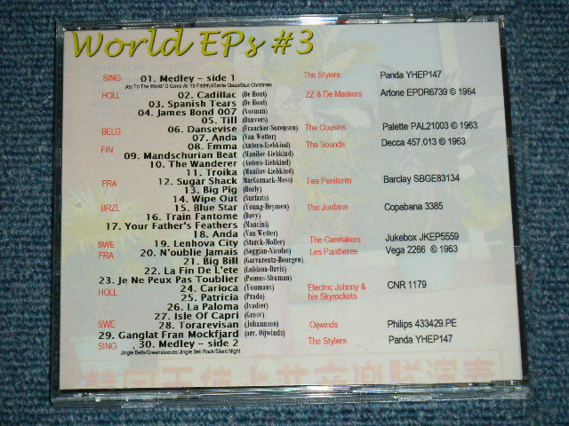 画像: V.A. OMNIBUS - WORLD SERIES of 1960's ROCKIN' INSTRUMENTAL EP'S VOL.3 ( NEW ) /  2015  EU  "Brand New" CD-R 